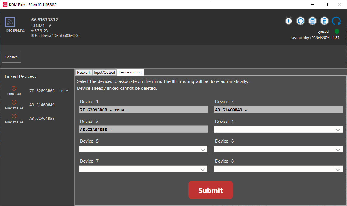 Device routing panel