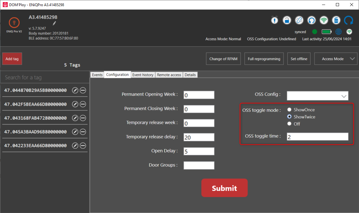 Office function per permission