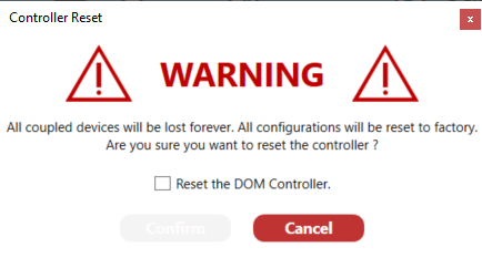 Factory reset a controller