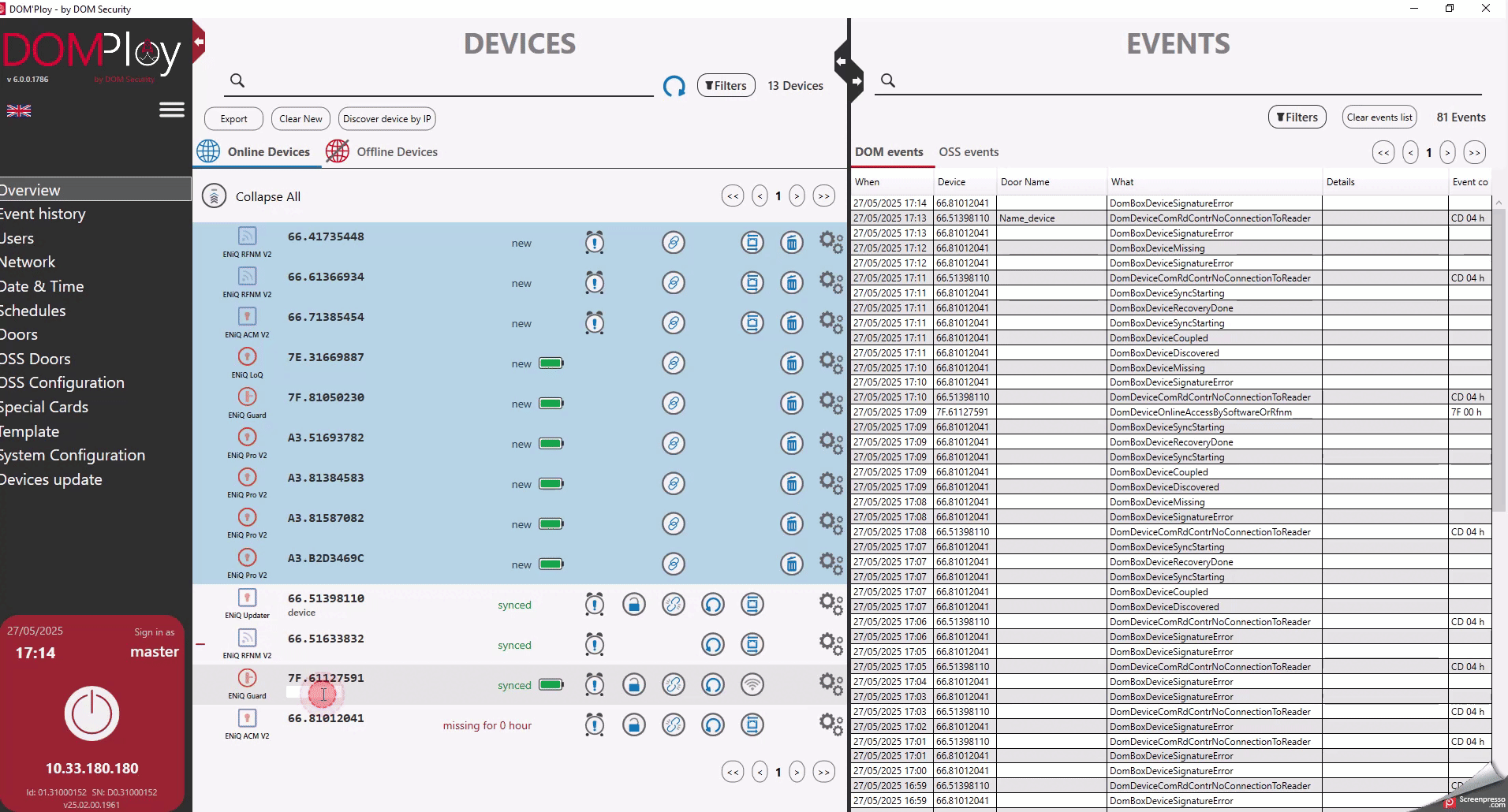 Name field for device